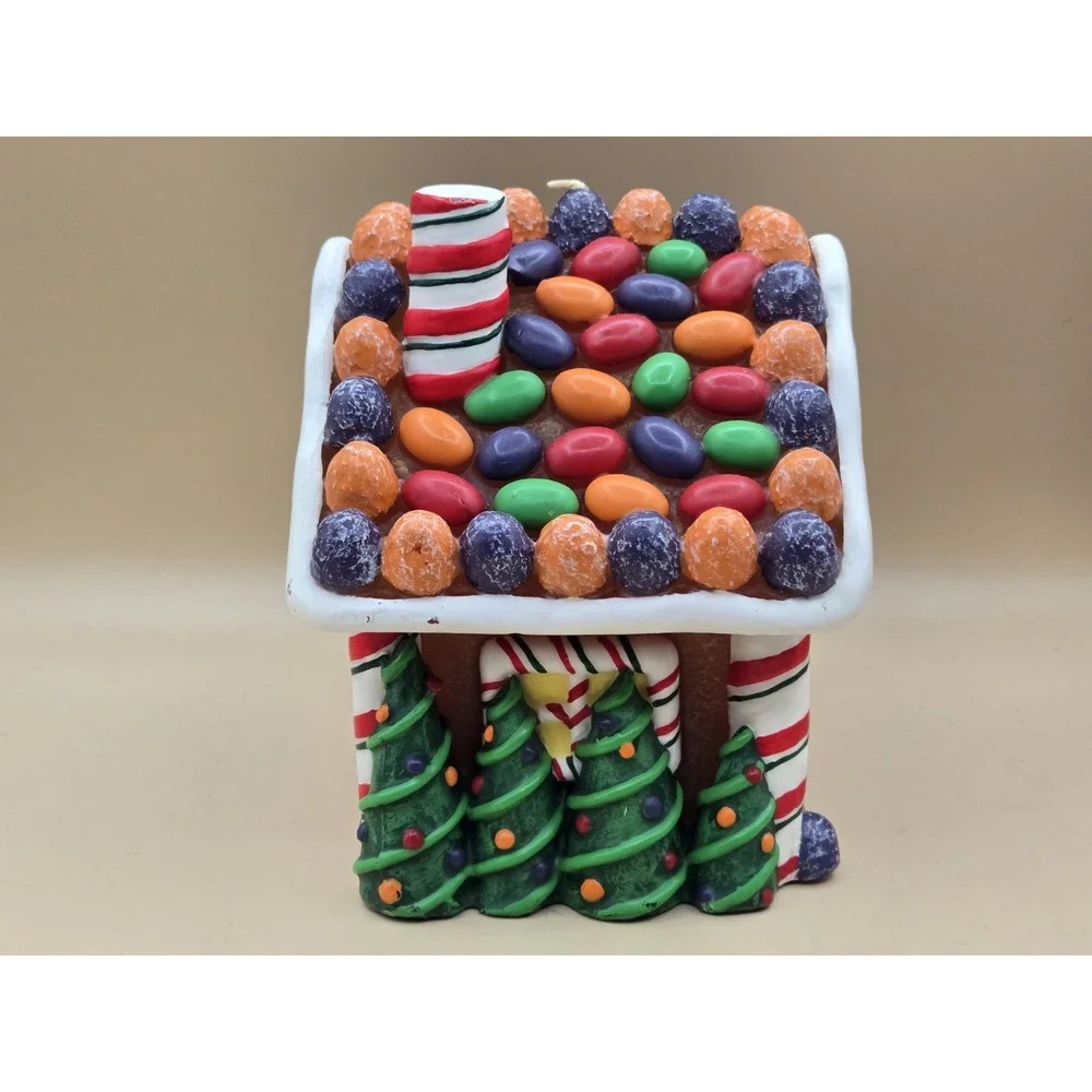 Gingerbread House Candle Decor Candy Land Heavy NEW Holiday‎ Christmas 7